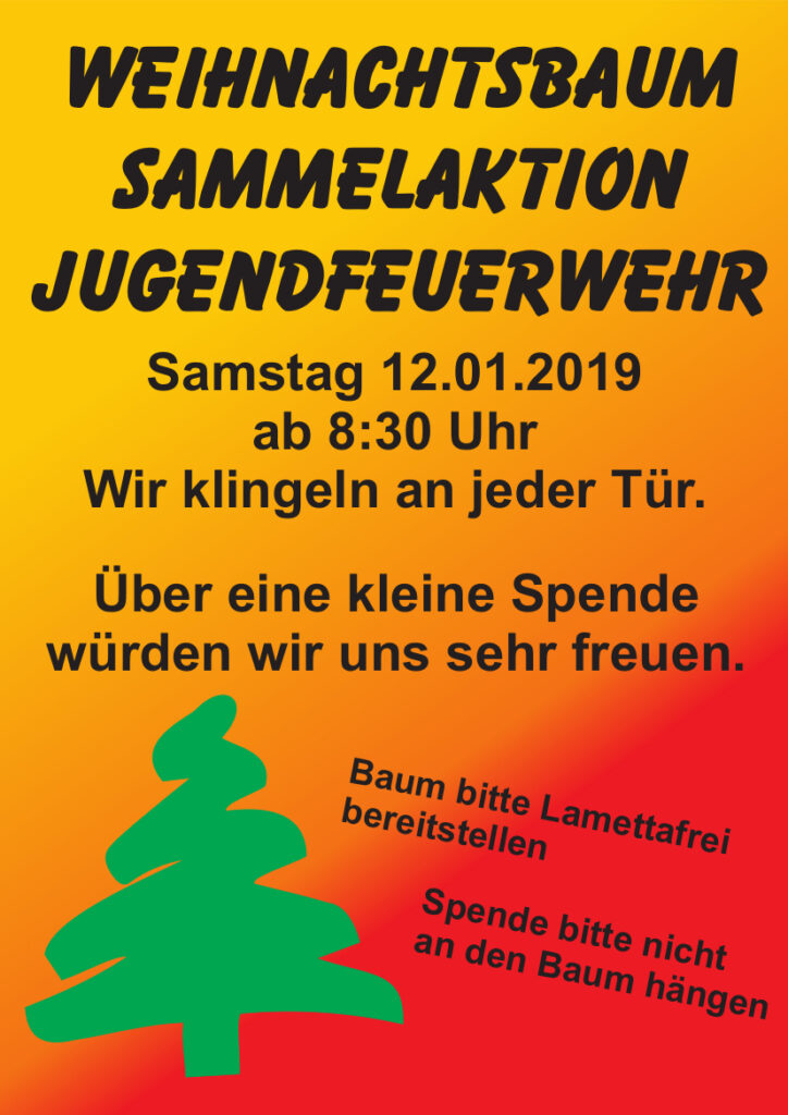 Jugendfeuerwehr Christbaumsammelaktion